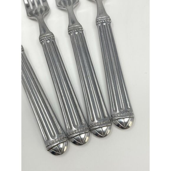 JC PENNEY COLONNADE Stainless Glossy Dinner Place Forks 8.25" Set Of 4 - Picture 3 of 6